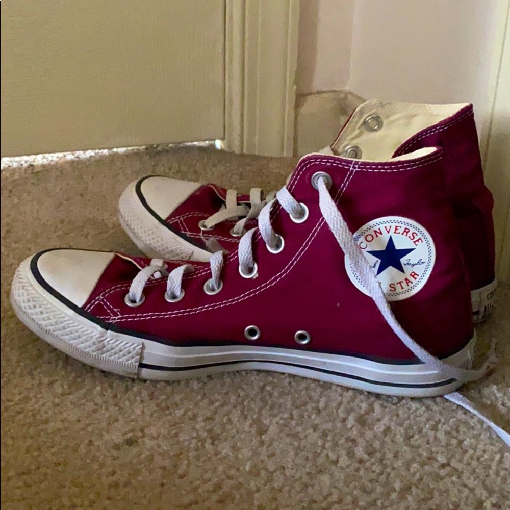 Maroon Hightop Converse